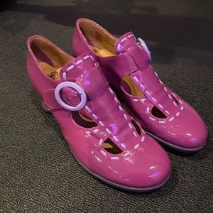 John Fluevog "Enthusiast" Vintage Style T-Strap Heel Women's 10.5